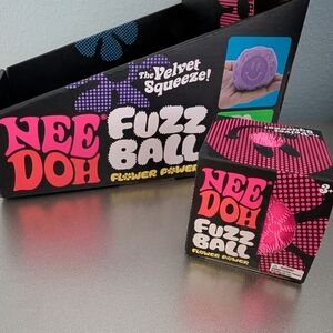 Pink Fuzz Ball Velvet Squeeze - Kids Sensory Toy